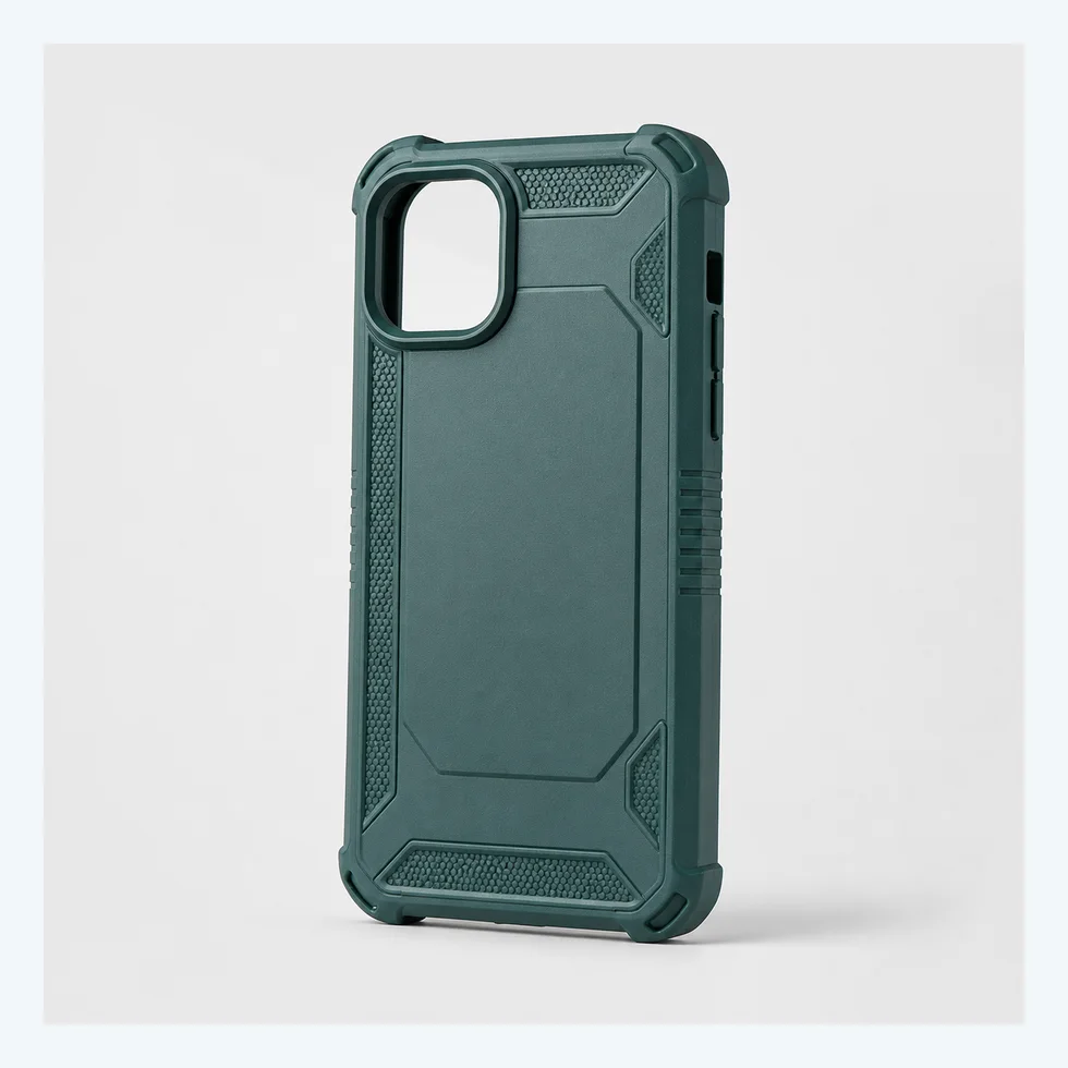 Teal rugged smartphone case product photo