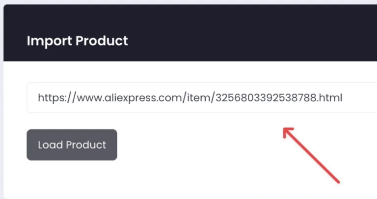 Importify importer page URL field
